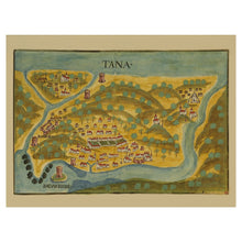 Load image into Gallery viewer, Digitally Restored and Enhanced 1639 Portuguese Map Sashti India Print - Salsette Island Mumbai Bassein Colonial Goa - Age of Sail - Archival Print

