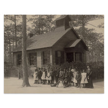 Cargar imagen en el visor de la galería, Digitally Restored and Enhanced 1900 South Carolina School Children Print - African American Education Rural Schoolhouse - Jim Crow Era - Archival Print
