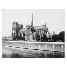 Load image into Gallery viewer, Digitally Restored and Enhanced 1916 Notre Dame Cathedral Paris Print - France Gothic Architecture Seine River WWI Era - Old World - Archival Print
