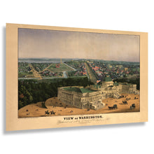 Cargar imagen en el visor de la galería, Digitally Restored and Enhanced 1852 Washington DC Bird's Eye View Map - Antebellum Capital City Panorama - Potomac River Cartography - Museum-Quality Print
