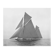 Load image into Gallery viewer, Digitally Restored and Enhanced 1901 Constitution Columbia Yacht Print - Americas Cup Defender Trials Gilded Age Sailing - Herreshoff - Archival Print
