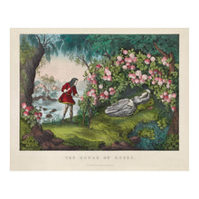Cargar imagen en el visor de la galería, Digitally Restored and Enhanced 1856 The Bower of Roses Print - Currier Ives Victorian Floral Botanical Romantic Art - Parlor Decor - Archival Print

