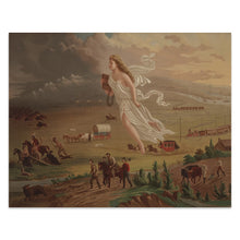 Cargar imagen en el visor de la galería, Digitally Restored and Enhanced 1873 American Progress Print - John Gast Manifest Destiny Columbia Westward Expansion - Frontier Era - Archival Print
