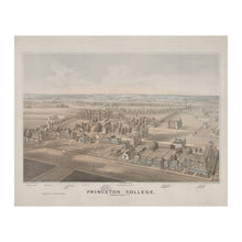 Load image into Gallery viewer, Digitally Restored and Enhanced 1875 Princeton College Print - College of New Jersey Nassau Hall Campus Birds Eye View - Centennial - Archival Print
