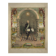 Cargar imagen en el visor de la galería, Digitally Restored and Enhanced 1866 Washington as a Freemason Print - Masonic Lodge Regalia Founding Father Portrait - Reconstruction Era - Archival Print
