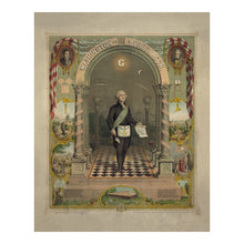Cargar imagen en el visor de la galería, Digitally Restored and Enhanced 1866 Washington as a Freemason Print - Masonic Lodge Regalia Founding Father Portrait - Reconstruction Era - Archival Print
