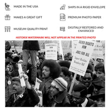 Load image into Gallery viewer, Digitally Restored and Enhanced 1975 Jesse Jackson Jobs March Print - Washington DC White House Civil Rights Demonstration - Economic Justice - Archival Print
