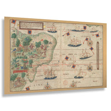Load image into Gallery viewer, Digitally Restored and Enhanced 1519 Brazil Coast Portuguese Nautical Chart - Renaissance Sea Cartography - Brazilwood Trade and Caravel - Museum-Quality Print
