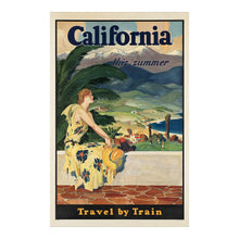 Cargar imagen en el visor de la galería, Digitally Restored and Enhanced 1934 California Coastline Rail Travel Poster - Vintage Railroad Tourism - Depression Era Travel Art - West Coast Scenery
