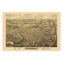 Cargar imagen en el visor de la galería, Digitally Restored and Enhanced 1896 Birds Eye View St Thomas Ontario Print - Brosius Railway City Elgin County Junction - Victorian Era - Archival Print
