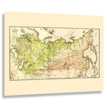 Load image into Gallery viewer, Digitally Restored and Enhanced 1898 Russian Empire Physical Map Print - Ilyin Romanov Siberia Trans Continental Railroad - Tsarist Era - Archival Print
