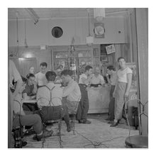 Load image into Gallery viewer, Digitally Restored and Enhanced 1942 Italian American Cafe NYC Print - Greenwich Village MacDougal Street WWII Era - Espresso Culture - Archival Print
