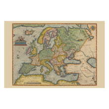Cargar imagen en el visor de la galería, Digitally Restored and Enhanced 1572 Europe Continent Map - Renaissance Old World Cartography - Spain to Russia and Baltic to Mediterranean - Archival Reproduction
