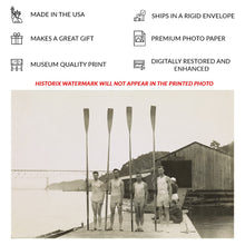 Load image into Gallery viewer, Digitally Restored and Enhanced 1913 Penn Crew Team Print - Ivy League Rowing Poughkeepsie Regatta Collegiate - Hudson River Heritage - Archival Print
