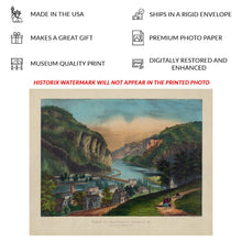 Cargar imagen en el visor de la galería, Digitally Restored and Enhanced 1856 View of Harpers Ferry Print - Currier Ives Potomac River Blue Ridge Mountains - Antebellum Era - Archival Print
