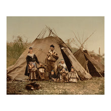 Load image into Gallery viewer, Digitally Restored and Enhanced 1890 Lapp Sami Family Norway Print - Northern Scandinavia Indigenous People Traditional Dress - Victorian - Archival Print
