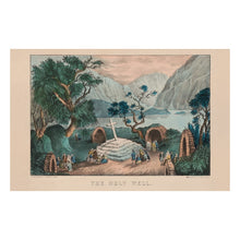 Cargar imagen en el visor de la galería, Digitally Restored and Enhanced 1856 Holy Well Ireland Print - Currier Ives Gougane Barra County Cork Pilgrimage Site - Victorian Era - Archival Print
