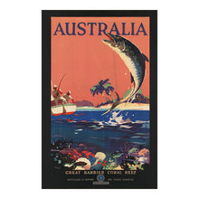 Cargar imagen en el visor de la galería, Digitally Restored and Enhanced 1930 Great Barrier Reef Game Fishing Travel Poster - Queensland Australia Coral Sea - Vintage Angling and Marine Wildlife Art
