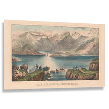 Load image into Gallery viewer, Digitally Restored and Enhanced 1856 The Killeries Connemara Print - Currier Ives Ireland Galway Mountains Harbour - Irish Famine Era - Archival Print
