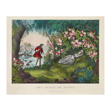 Cargar imagen en el visor de la galería, Digitally Restored and Enhanced 1856 The Bower of Roses Print - Currier Ives Victorian Floral Botanical Romantic Art - Parlor Decor - Archival Print
