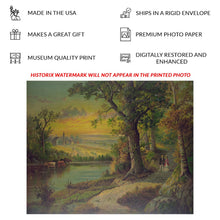Cargar imagen en el visor de la galería, Digitally Restored and Enhanced 1880 Lovers Ramble Print - Victorian Romance Couple Countryside Courtship Gilded Age Art - Parlor Decor - Archival Print
