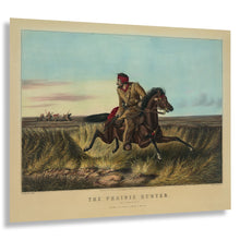 Cargar imagen en el visor de la galería, Digitally Restored and Enhanced 1852 Prairie Hunter Western Frontier Art Print - Great Plains Trapper Scene - Rustic Americana Decor - Museum-Quality Print
