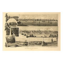 Cargar imagen en el visor de la galería, Digitally Restored and Enhanced 1884 Victoria British Columbia Views Print - Samuel Nine View Pacific Capital Inner Harbour - Victorian Era - Archival Print

