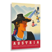 Cargar imagen en el visor de la galería, Digitally Restored and Enhanced 1910 Austria Mountain Lake Travel Poster - Art Deco Alpine Scenery - Vintage European Tourism Art - Austrian Alps
