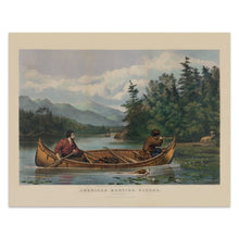 Load image into Gallery viewer, Digitally Restored and Enhanced 1863 American Hunting Scenes A Good Chance Print - Currier Ives Deer Hunter AF Tait - Civil War Era - Archival Print
