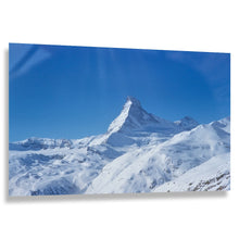 Load image into Gallery viewer, Digitally Restored and Enhanced 1955 Zermatt Switzerland Print - Matterhorn Alpine Village Winter Toni Frissell - Mid Century Travel - Archival Print
