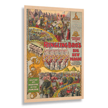 Load image into Gallery viewer, Digitally Restored and Enhanced 1899 Ringling Bros Circus Poster - Street Parade Carnival Spectacular - Victorian Entertainment - Archival Print
