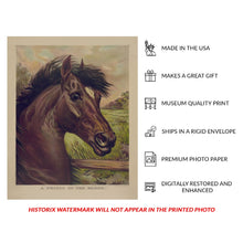 Cargar imagen en el visor de la galería, Digitally Restored and Enhanced 1893 A Prince of the Blood Print - Currier Ives Thoroughbred Horse Racing Gilded Age - Saratoga Era - Archival Print
