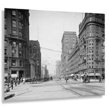 Load image into Gallery viewer, Digitally Restored and Enhanced 1905 Euclid Avenue Cleveland Print - Ohio Downtown Streetscape Gilded Age Urban - Showplace of America - Archival Print
