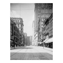 Load image into Gallery viewer, Digitally Restored and Enhanced 1905 Wood Street Pittsburgh Print - Pennsylvania Downtown Streetscape Gilded Age - Steel City Heritage - Archival Print

