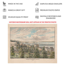 Load image into Gallery viewer, Digitally Restored and Enhanced 1848 Aurora New York Print - Cayuga Lake Finger Lakes Village Antebellum Waterfront View - Pioneer Era - Archival Print
