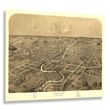 Load image into Gallery viewer, Digitally Restored and Enhanced 1868 Ypsilanti Michigan Map Poster - Vintage Map of Michigan State Wall Art - Old Map of Ypsilanti Washtenaw County Michigan Poster Print
