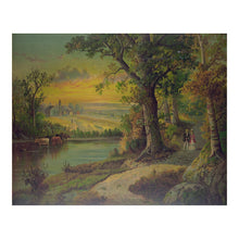 Cargar imagen en el visor de la galería, Digitally Restored and Enhanced 1880 Lovers Ramble Print - Victorian Romance Couple Countryside Courtship Gilded Age Art - Parlor Decor - Archival Print
