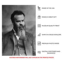 Cargar imagen en el visor de la galería, Digitally Restored and Enhanced 1890 John Wesley Powell Portrait Print - Grand Canyon Explorer USGS Director Scientist - Gilded Age - Archival Print
