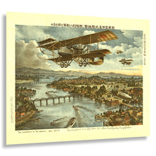 Cargar imagen en el visor de la galería, Digitally Restored and Enhanced 1919 Army Attacks from Sky Water Shore Print - Siberian War Japan Vladivostok Military - Interwar - Archival Print
