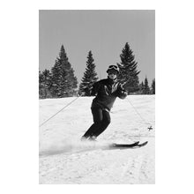 Load image into Gallery viewer, Digitally Restored and Enhanced 1964 Skiing Down the Slope Vail Print - Colorado Rocky Mountains Winter Sports - Pioneer Resort Era - Archival Print
