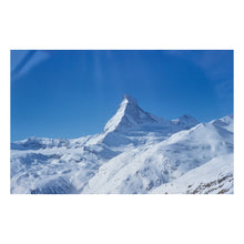 Load image into Gallery viewer, Digitally Restored and Enhanced 1955 Zermatt Switzerland Print - Matterhorn Alpine Village Winter Toni Frissell - Mid Century Travel - Archival Print
