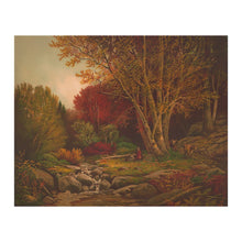 Cargar imagen en el visor de la galería, Digitally Restored and Enhanced 1875 Two Girls Two Cows by a Stream Print - Victorian Pastoral Autumn Forest Landscape - Gilded Age - Archival Print
