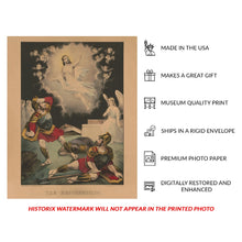 Load image into Gallery viewer, Digitally Restored and Enhanced 1856 The Resurrection Print - Currier Ives Easter Christ Biblical Victorian Religious - Devotional - Archival Print
