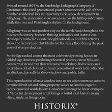 Load image into Gallery viewer, Digitally Restored and Enhanced 1895 University Park Allegheny Pennsylvania Print - Strobridge Pittsburgh Real Estate Map - Gilded Age - Archival Print
