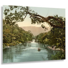 Cargar imagen en el visor de la galería, Digitally Restored and Enhanced 1890 Meeting of the Waters Killarney Ireland Print - Photochrom County Kerry Muckross Lake - Victorian Era - Archival Print
