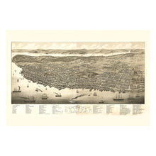 Cargar imagen en el visor de la galería, Digitally Restored and Enhanced 1879 Birds Eye View Halifax Nova Scotia Print - Ruger Atlantic Harbor Citadel Hill - Victorian Era - Archival Print
