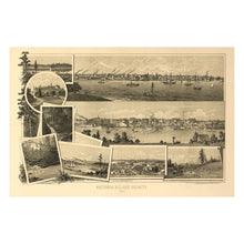 Cargar imagen en el visor de la galería, Digitally Restored and Enhanced 1884 Victoria British Columbia Views Print - Samuel Nine View Pacific Capital Inner Harbour - Victorian Era - Archival Print
