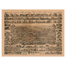 Cargar imagen en el visor de la galería, Digitally Restored and Enhanced 1889 Birds Eye View Truro Nova Scotia Print - Currie Bay of Fundy Railway Junction - Victorian Era - Archival Print
