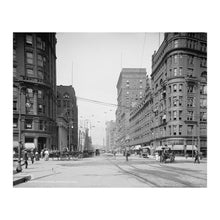 Load image into Gallery viewer, Digitally Restored and Enhanced 1905 Euclid Avenue Cleveland Print - Ohio Downtown Streetscape Gilded Age Urban - Showplace of America - Archival Print
