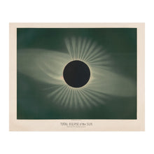 Load image into Gallery viewer, Digitally Restored and Enhanced 1881 Total Eclipse of the Sun Print - Trouvelot Astronomical Art Scientific Celestial - Victorian Era - Archival Print
